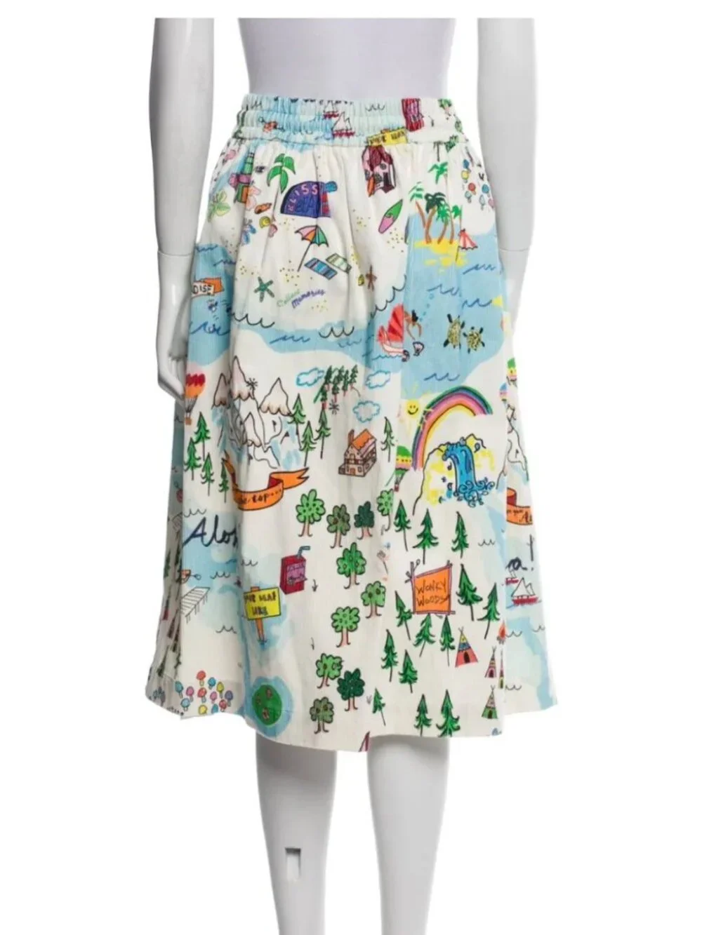 Mira Mikati Colorful Skirt Hippie Festival Euro 40 / US 8 10 Medium RARE $1000 - Picture 2 of 16